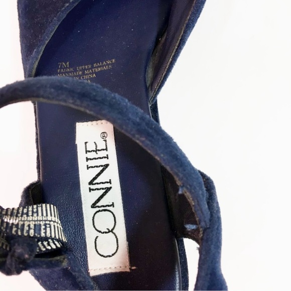 connie blue velvet platforms - Picture 8 of 11